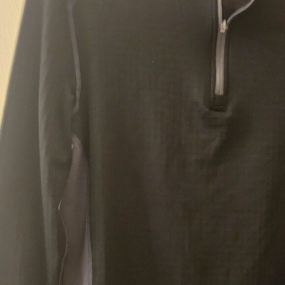 XPS quarter zip black warm base layer thumb holes workout running hiking shirt M - Picture 7 of 7